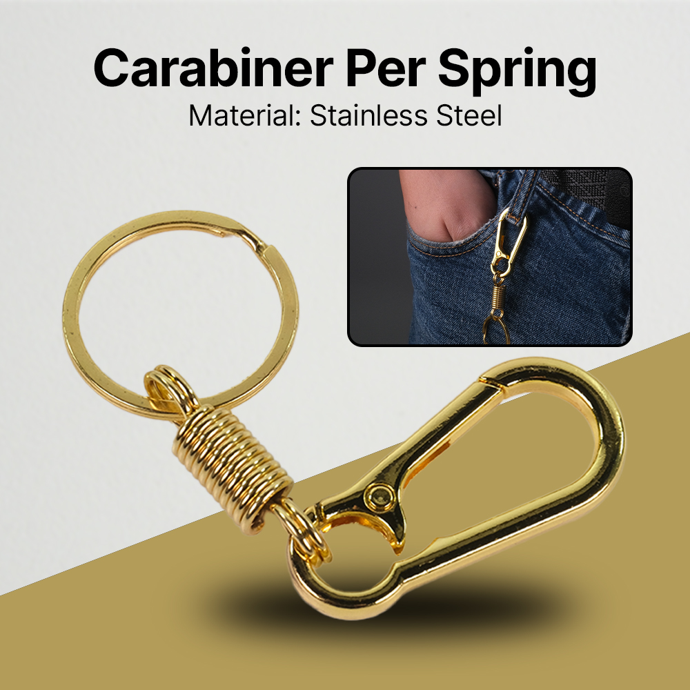 Taffware Carabiner Per Spring Keychain Stainless Steel - SN14