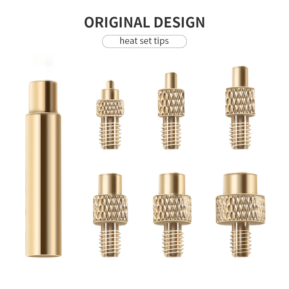 TOAIOT Set Mata Solder Kuningan Iron Tip Brass Insert Nut Kit - TA801