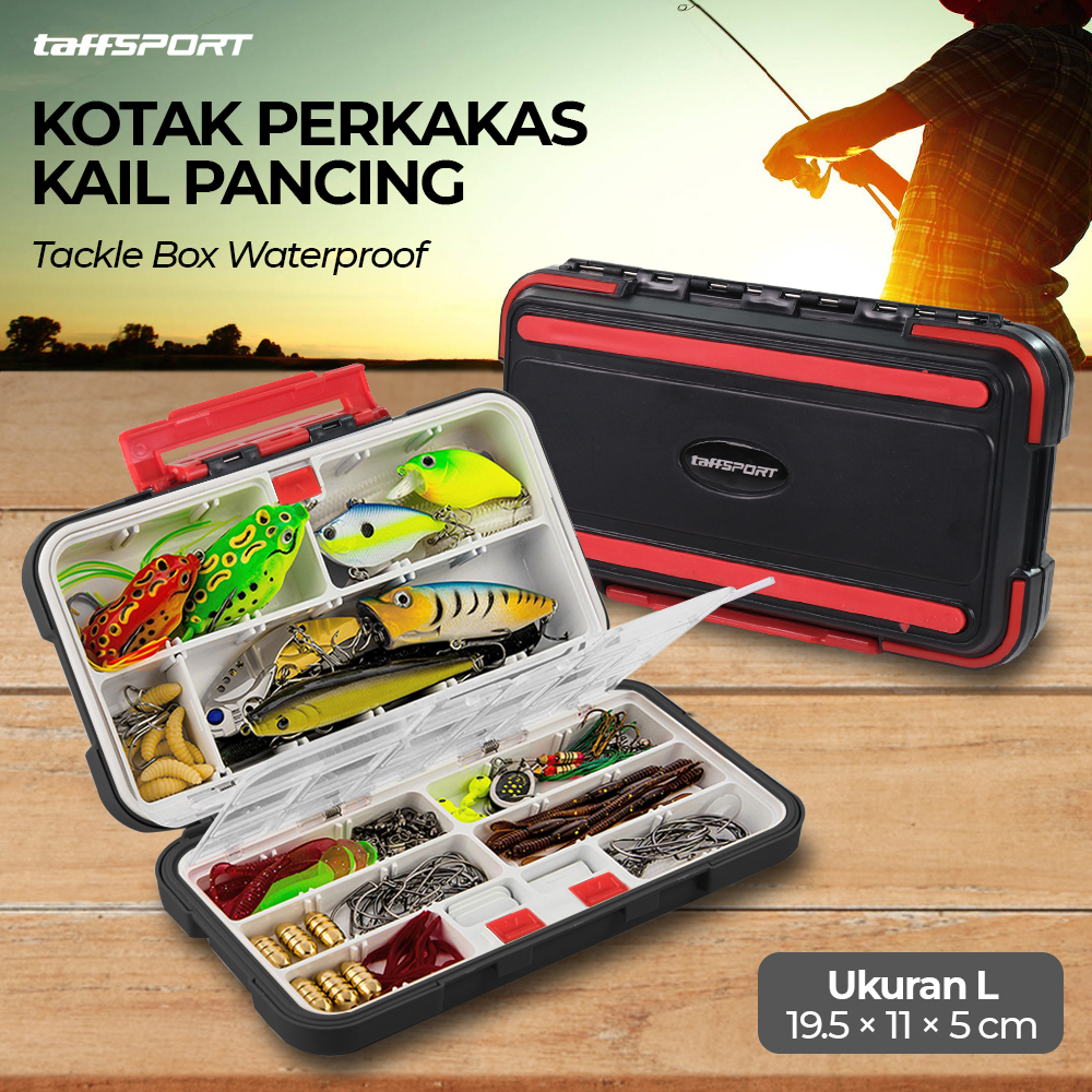TaffSPORT Kotak Perkakas Pancing Kail Umpan Waterproof Tackle Box - DY029