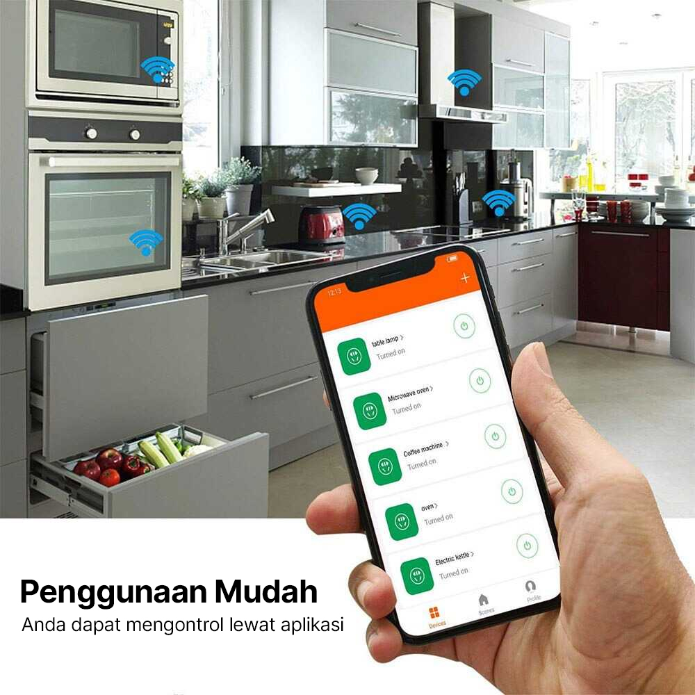 TaffHOME Steker Tuya Smart Plug WiFi EU Plug 16A Monitoring Function - S21