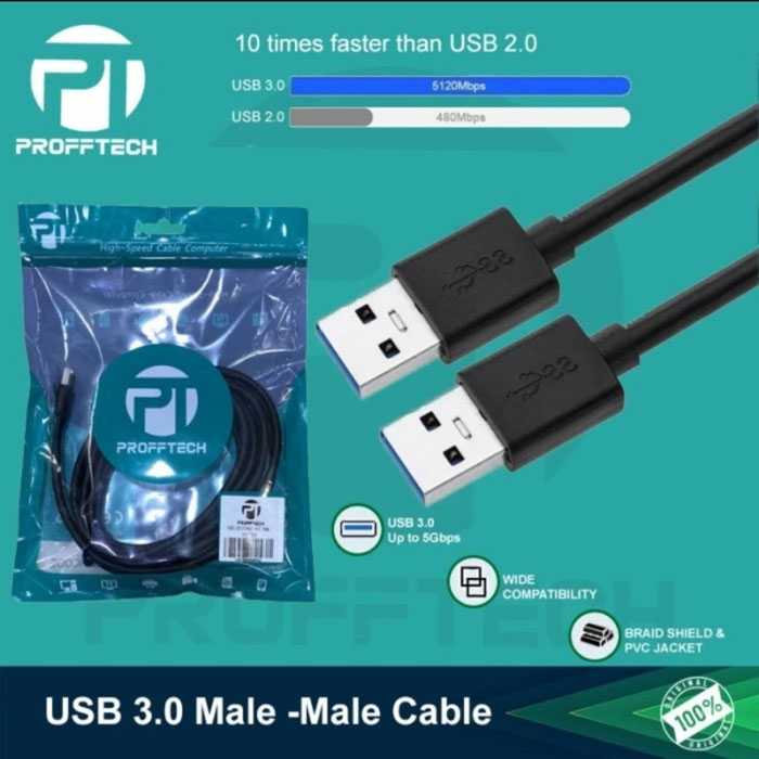 Jual Profftech Kabel USB 3.0 Cable Male to Male 0.5 Meter