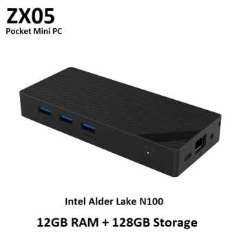 Jual ZX05 Pocket Mini PC - Intel Alder Lake N100 - LPDDR5 12GB