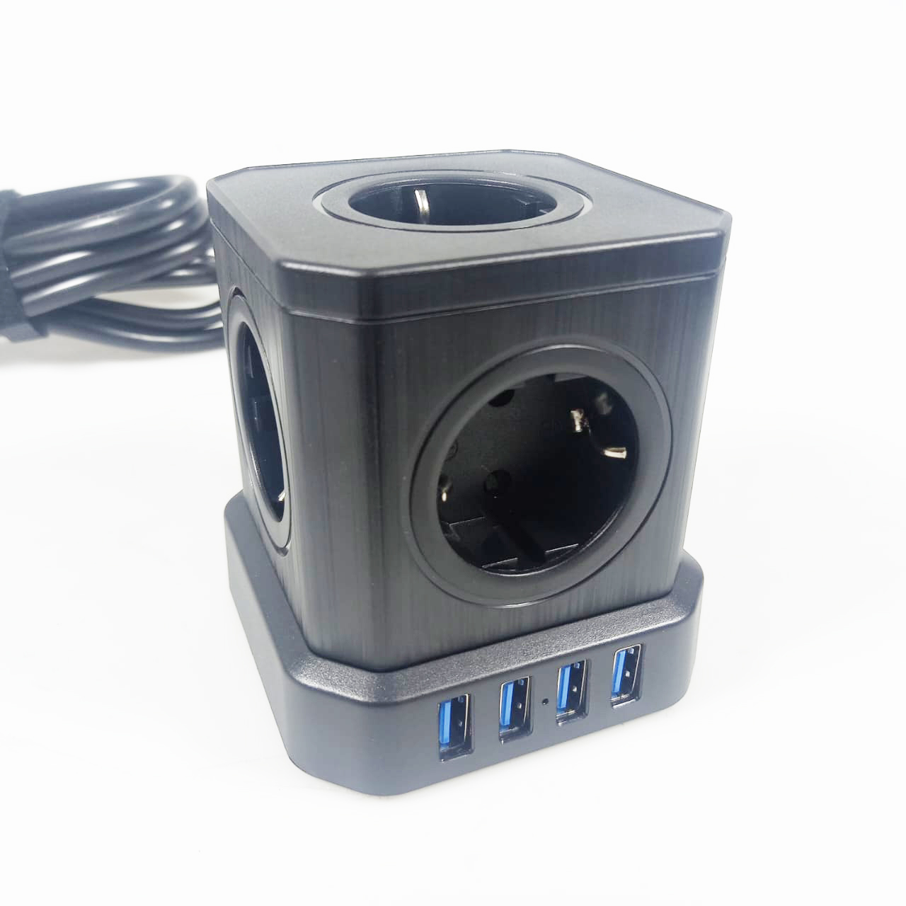 KOOSLA Stop Kontak 5 Lubang AC USB Port EU Plug Powercube 4000W - TP-VE4U5E