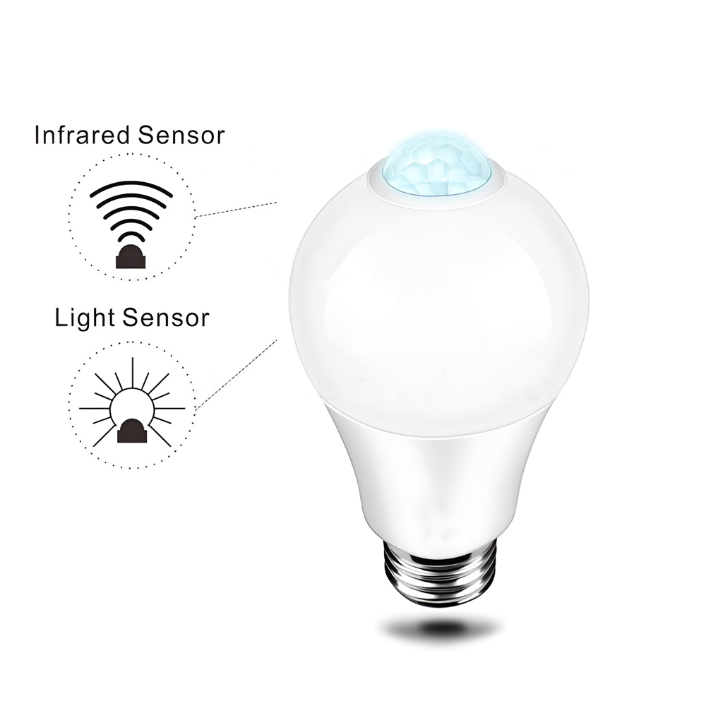 ExLED Lampu LED dengan PIR Sensor E27 4000K 12W - Ex01