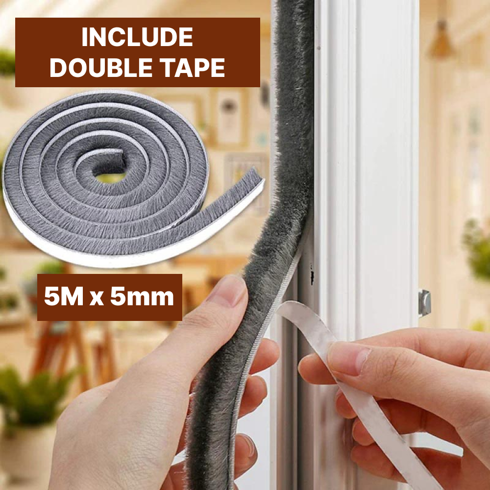 GANCHUN Lis Strip Pintu Brush Strip Sound Insulation 5M - KK-062
