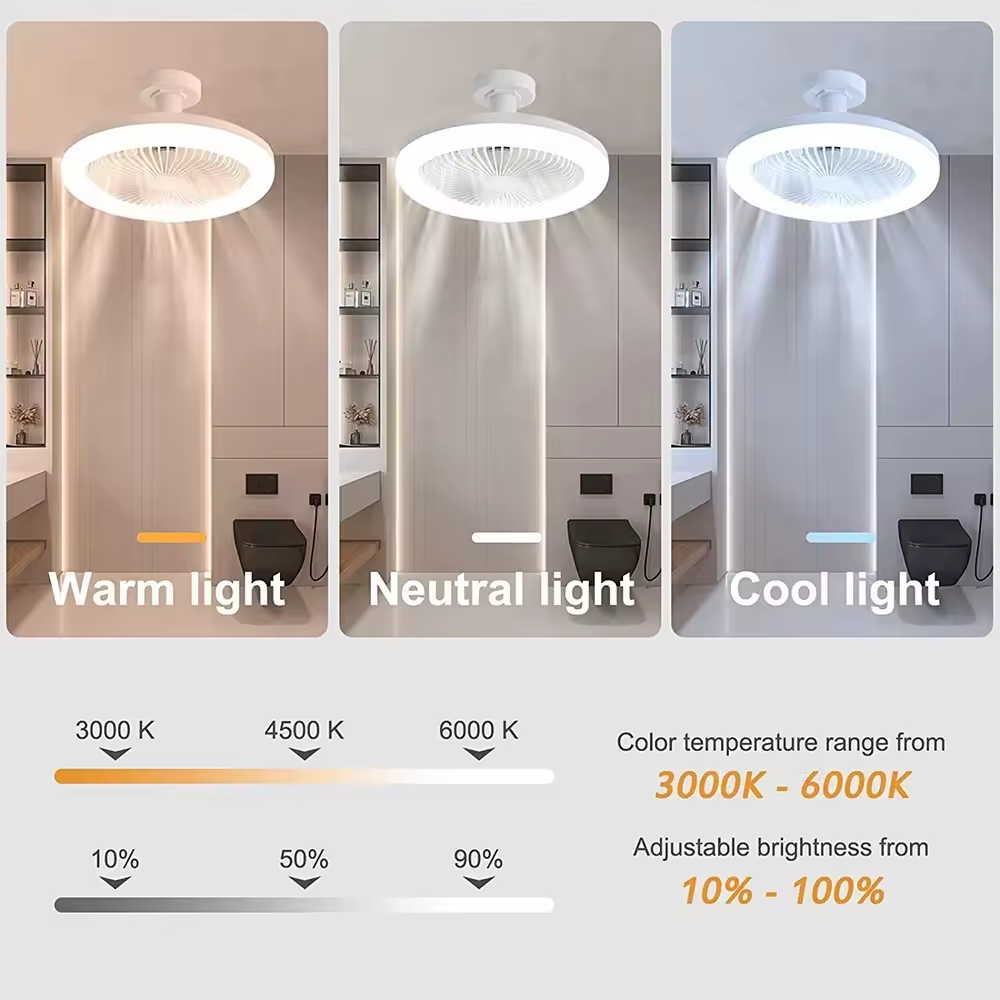 JOYINLED Kipas Angin Gantung Lampu LED 3in1 Color with Remote Control - JY217