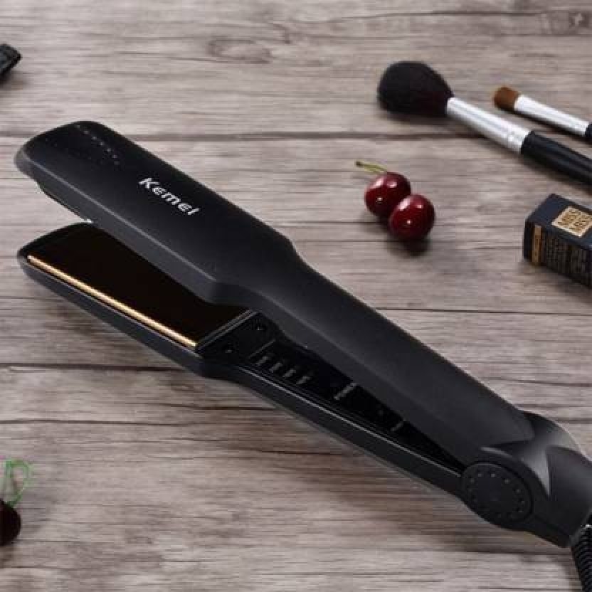 Kemei Catok Rambut Hair Straightener Ceramic Heating Plate 40W - KM-329