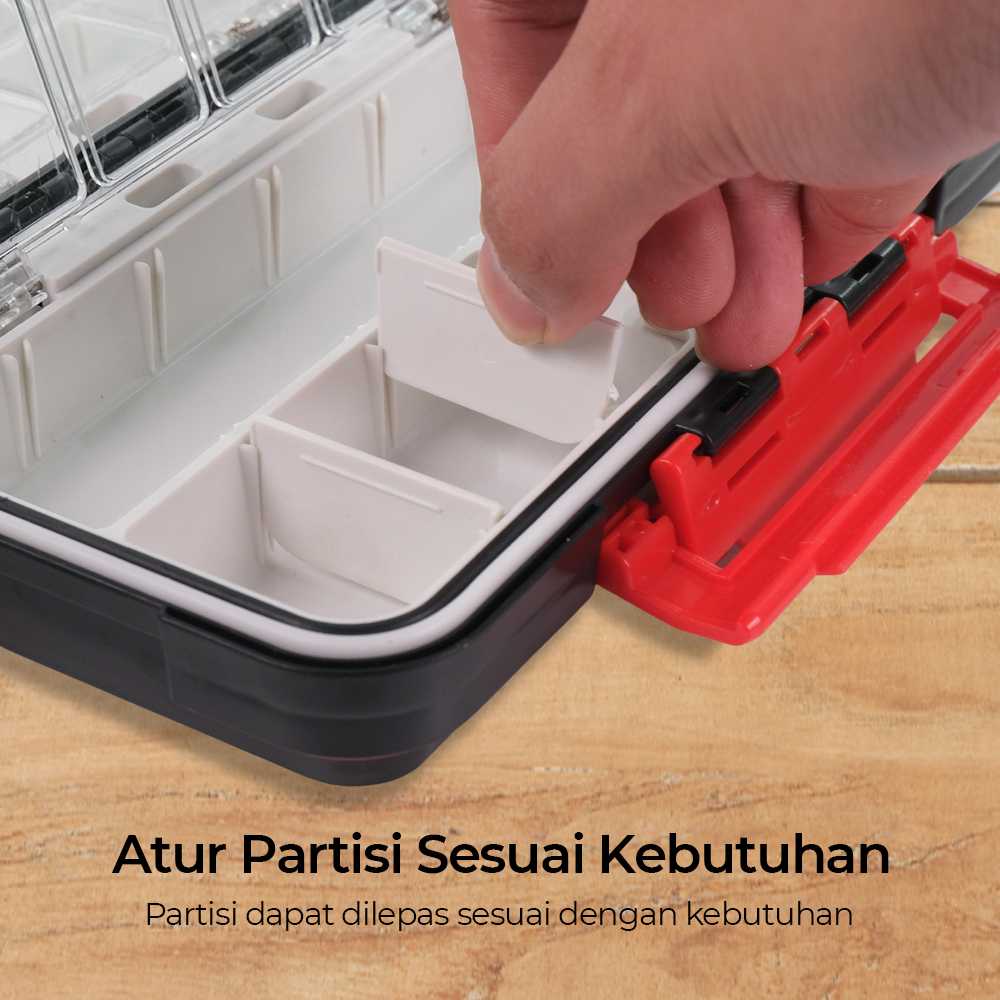 TaffSPORT Kotak Perkakas Kail Pancing Tackle Box Waterproof - DY029 - Gambar 5