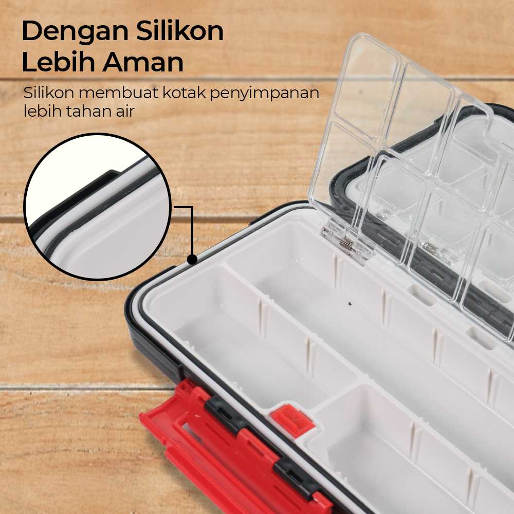 TaffSPORT Kotak Perkakas Kail Pancing Tackle Box Waterproof - DY029 - Gambar 3