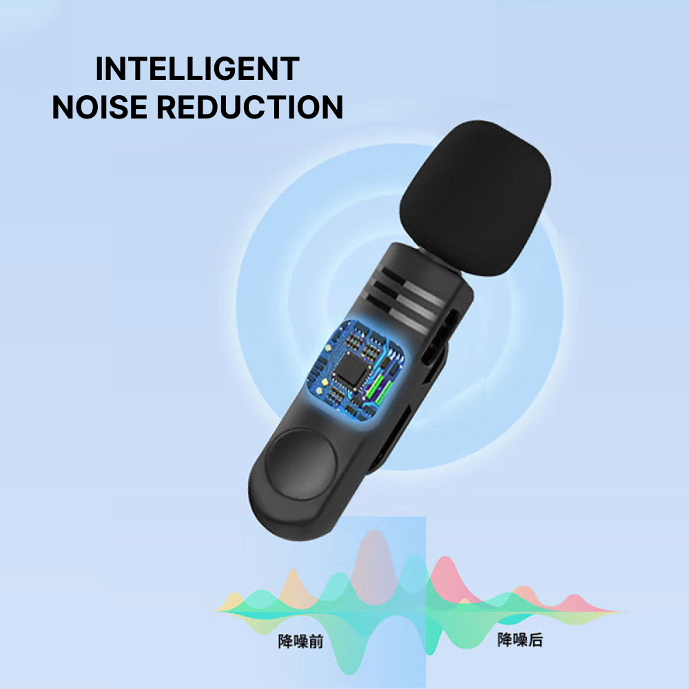Wireless Lavalier Lapel Microphone Vlogger USB Type C 2.4GHz - SE-91