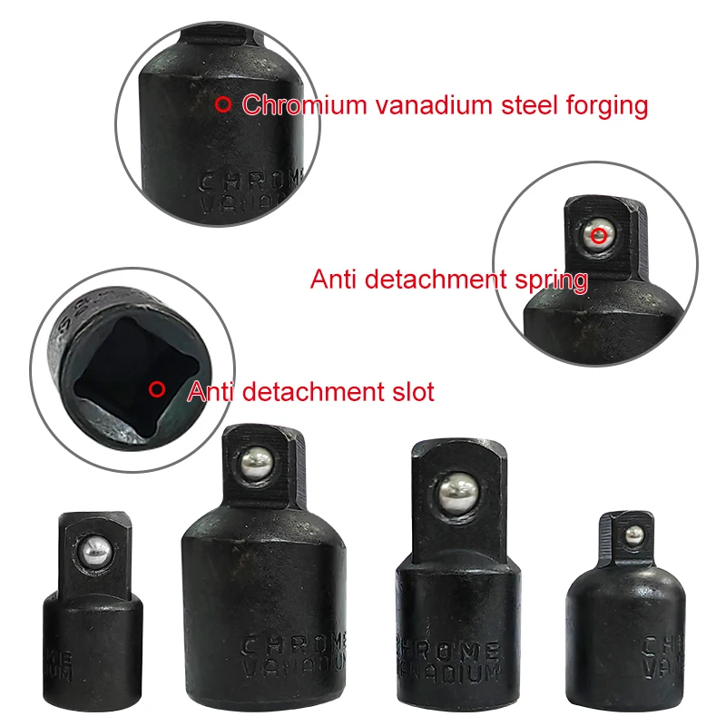 SLIVO Konverter Kepala Kunci Sleeve Adaptor Socket 4 PCS - SO001