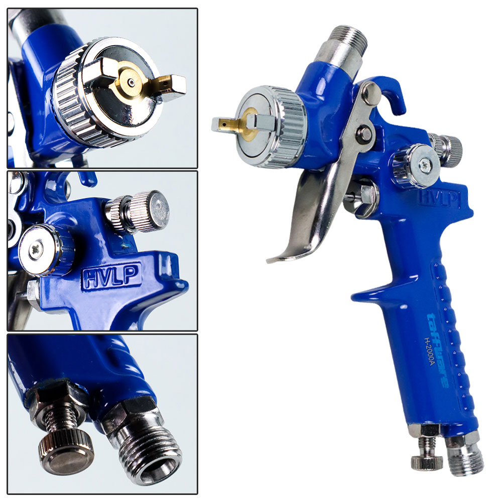 Taffware Professional Spray Gun Nozzle HVLP Airbrush 125ml - H-2000A