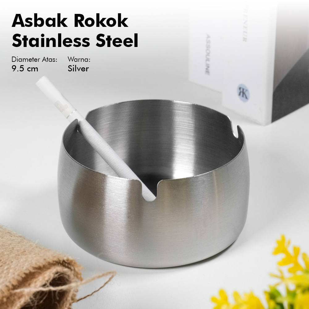 Firetric Asbak Rokok Cigar Tempat Abu Rokok Ashtray Ash Stainless - JL92