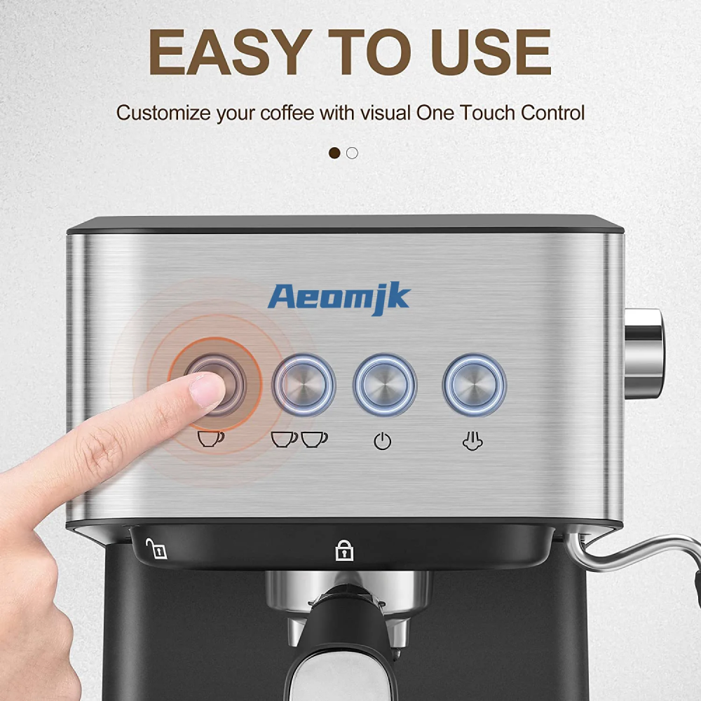 AEOMJK Mesin Kopi Espresso Coffee Maker Frothing 20 Bar 1050W 1.2L - CM3010