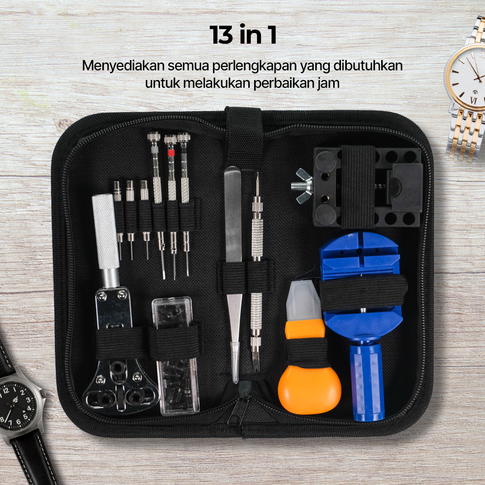 Taffware Perkakas Reparasi Jam Tangan 13 in 1 - SC8005