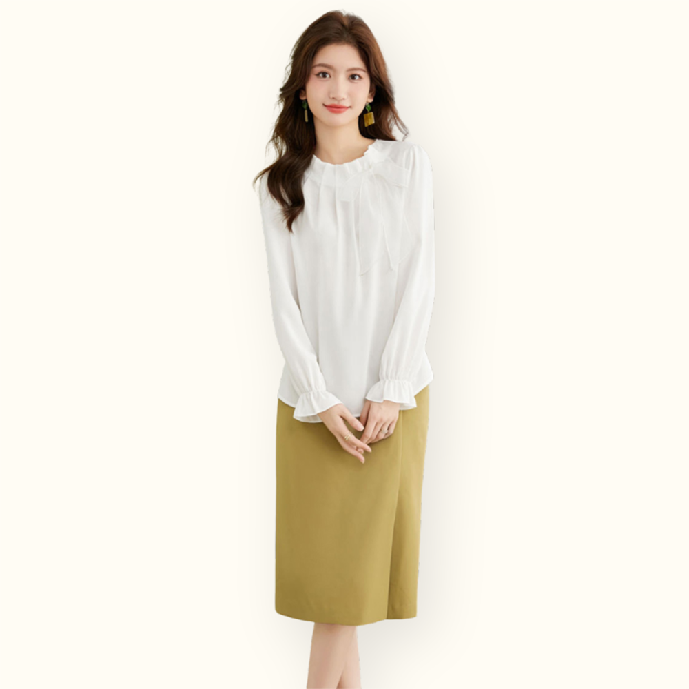 Blus Wanita Gaya Korea Lengan Panjang cantik Terbaru - Jfashion Dwi
