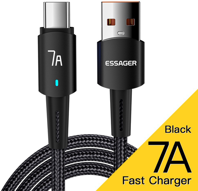 ESSAGER Kabel Data USB Type A to Type C Multifungsi Fast Charging 7A - ES-X16