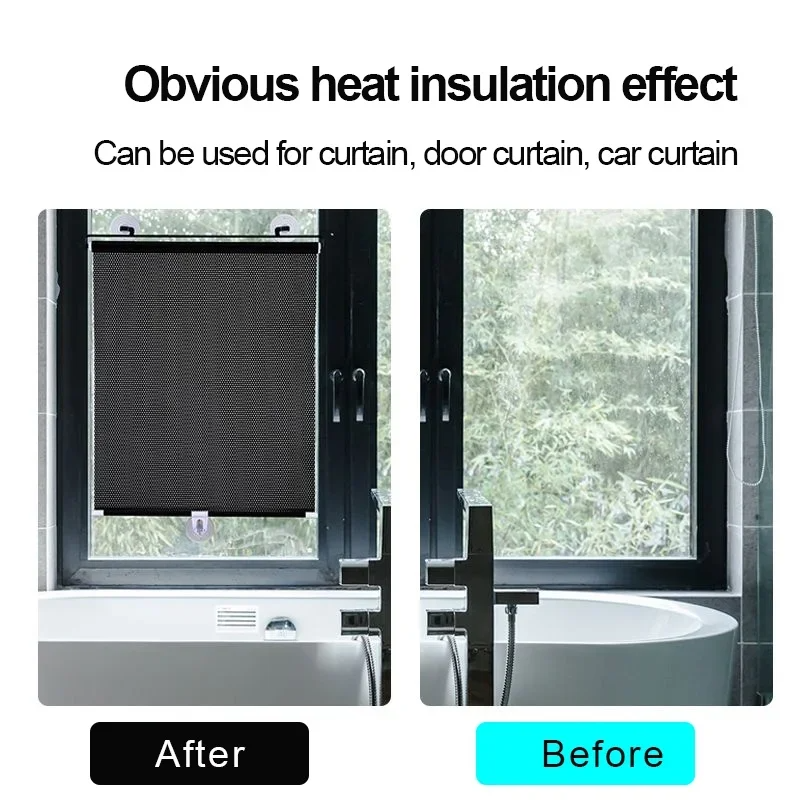 OTOHEROES Tirai Jendela Tarik Roller Blind Sun Protection Suction Cups - OT-1