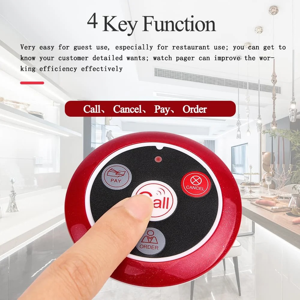 RETEKESS Waiter Calling System Transmitter Pager Bel Pelayan 1 PCS - T117