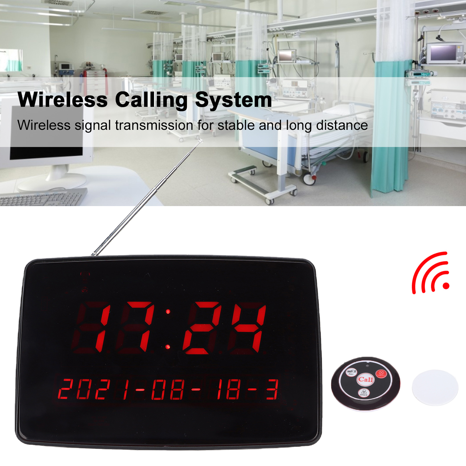 LISM Waiter Calling System Restaurant LED Display Pager 10 Transmitter - SU-620
