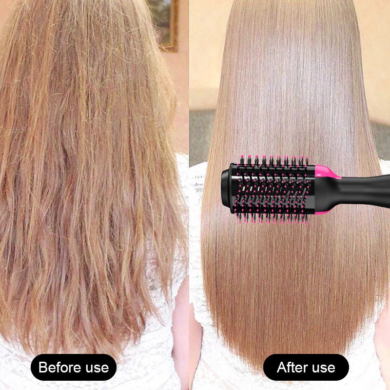 OLOEY Sisir Roller Hair Dryer Rambut 2in1 Volume Curler Comb 1000W - 5250