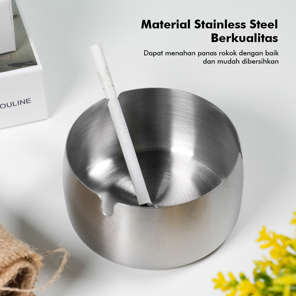 Firetric Asbak Rokok Cigar Tempat Abu Rokok Ashtray Ash Stainless - JL92