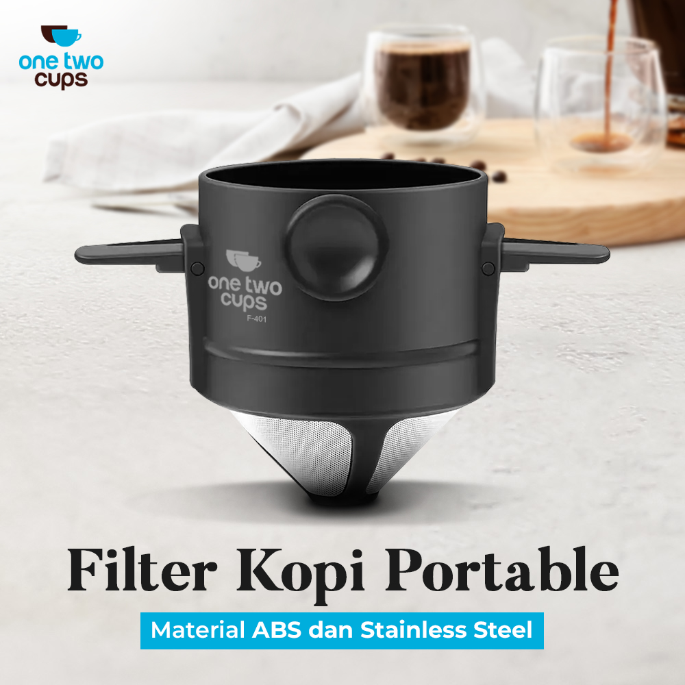 One Two Cups Filter Penyaring Kopi Portable Cone Coffee Dripper - F-401