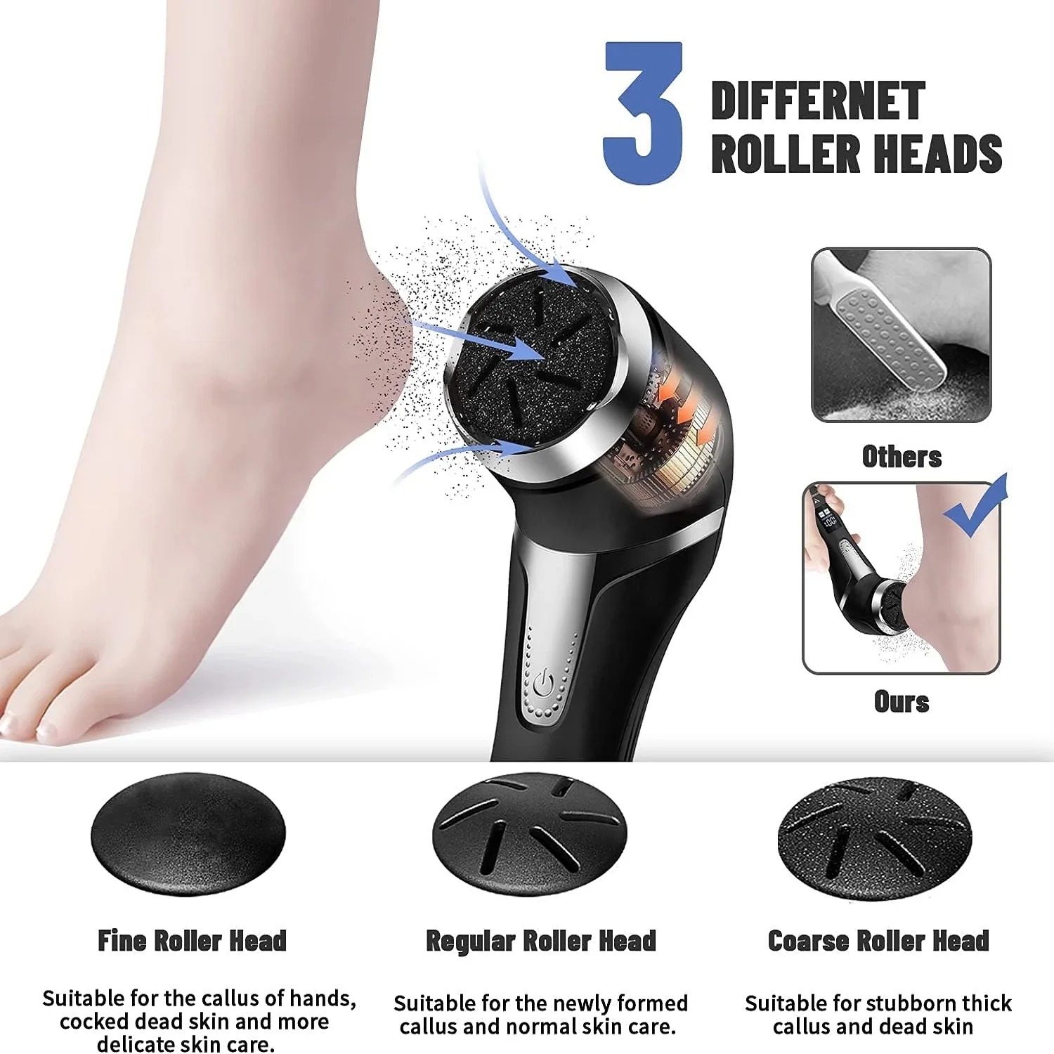 SABERLY Alat Penghalus Tumit Kaki Elektrik Pedicure Foot Scrubber 6W - MT-510