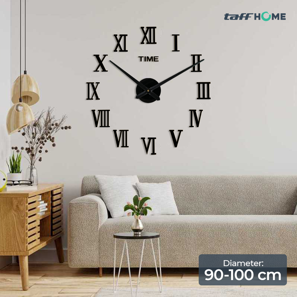 TaffHOME Jam Dinding Besar DIY Giant Clock Quartz 90-100cm - DIY-106