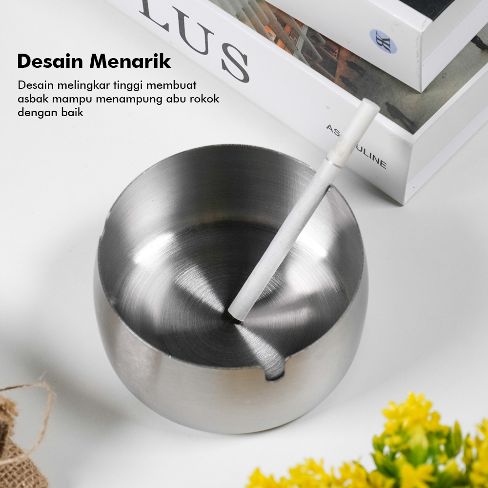 Firetric Asbak Rokok Cigar Tempat Abu Rokok Ashtray Ash Stainless - JL92