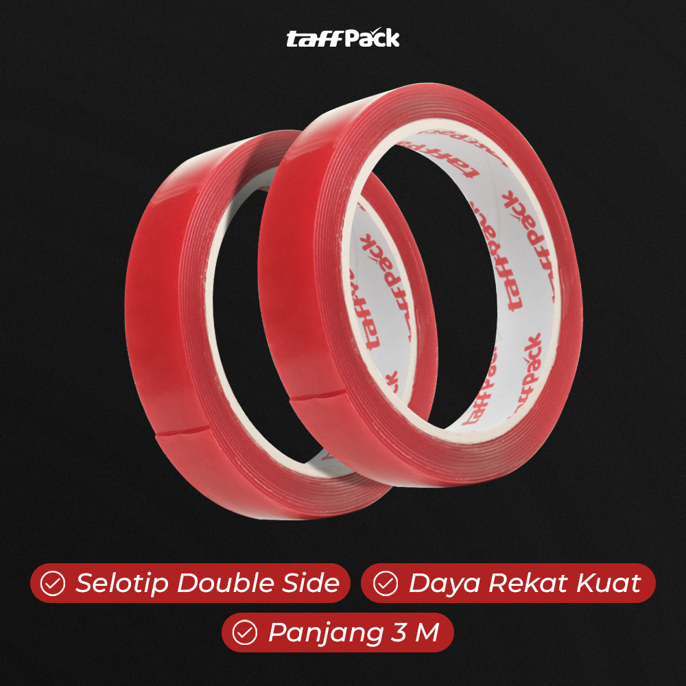 TaffPACK Selotip Double Tape Transparent Acrylic 3M - HL878