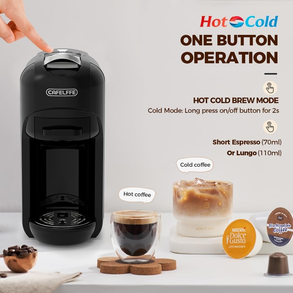 Cafelffe Mesin Kopi Espresso 5in1 Coffee Maker 19 Bar 1450W 600ml - MK-606
