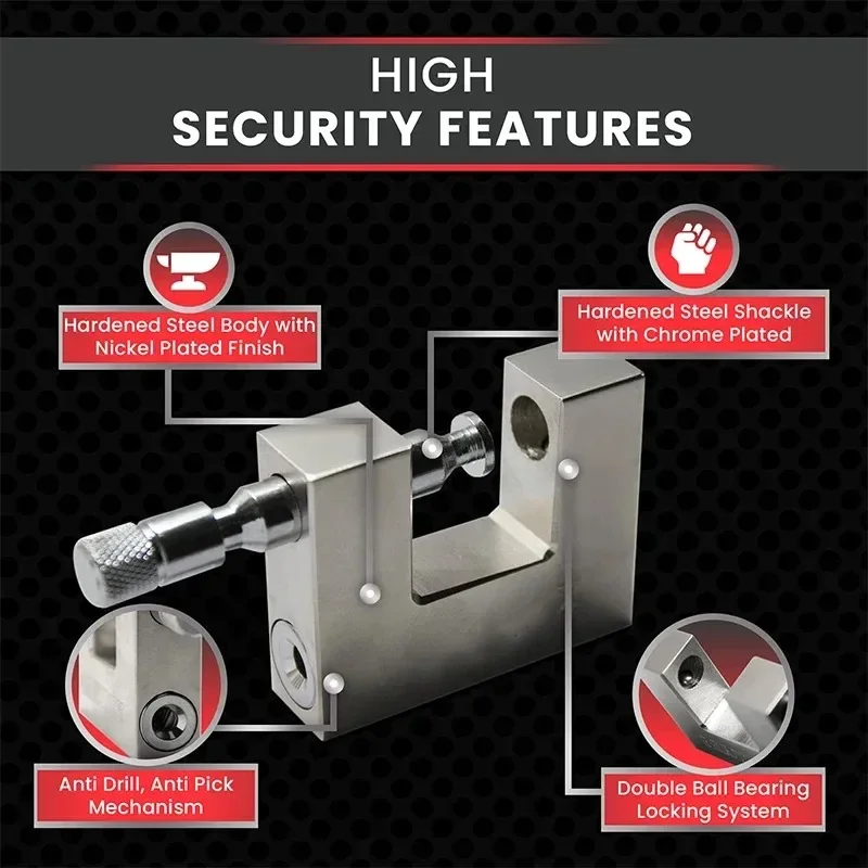 LIEBAO Gembok Kotak Panzer Pengunci Lurus Anti Maling Hardened Steel - ST-456