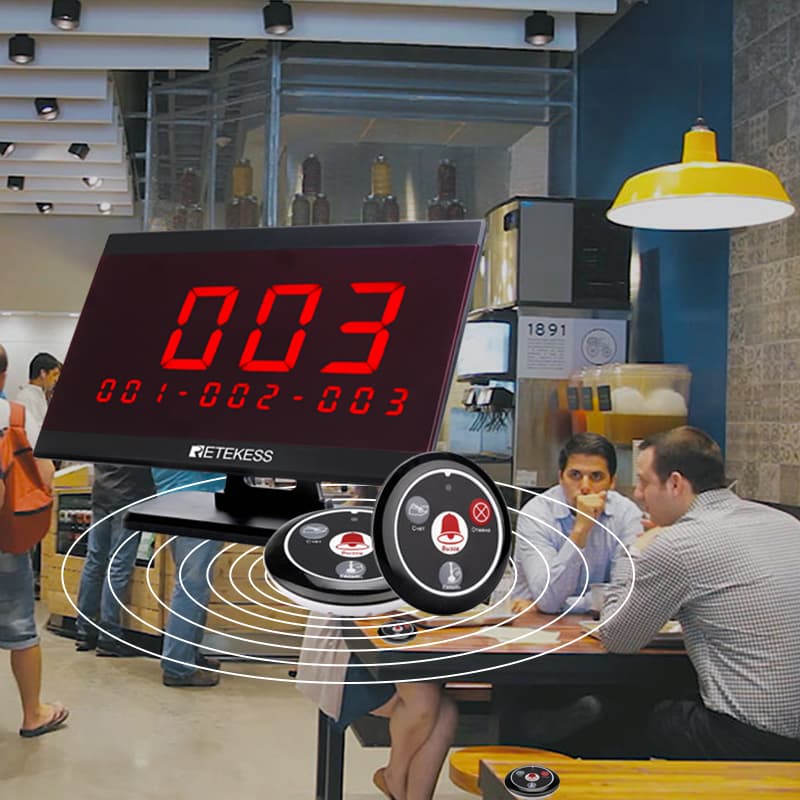 RETEKESS Wireless Calling System LED Display Mesin Antrian Speaker - TD105