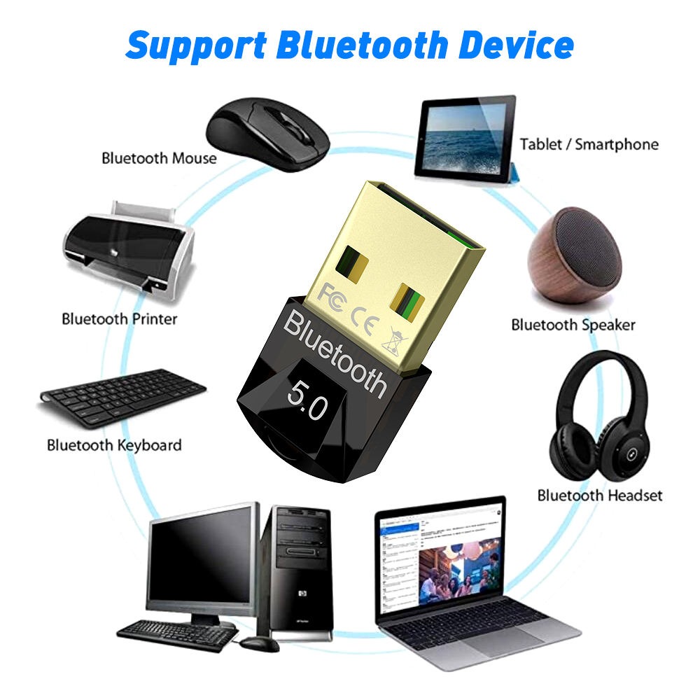ESSAGER USB Dongle Bluetooth 5.0 Adaptor Wireless Transmitter - EBT50-MN01