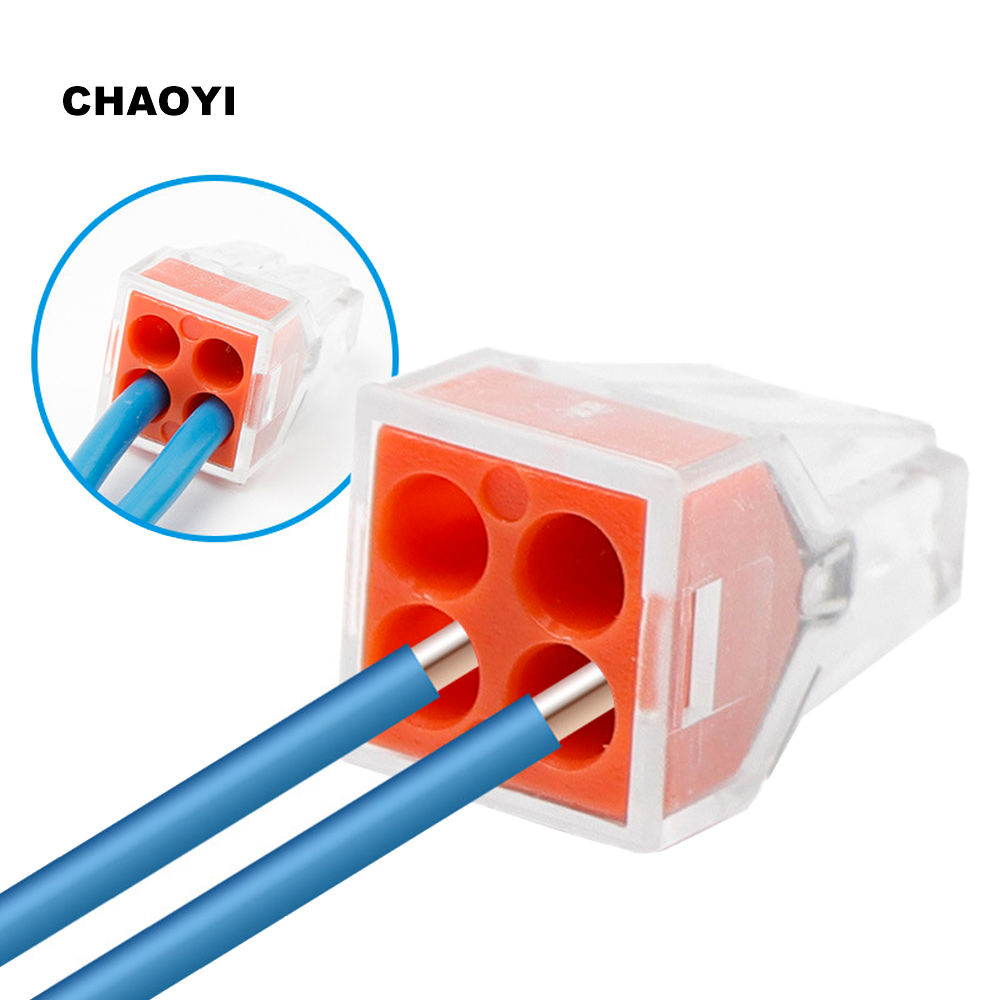 CHAOYI Terminal Blok Konektor Box Electrical Lever Wire 4 Port 78 PCS - PCT-104