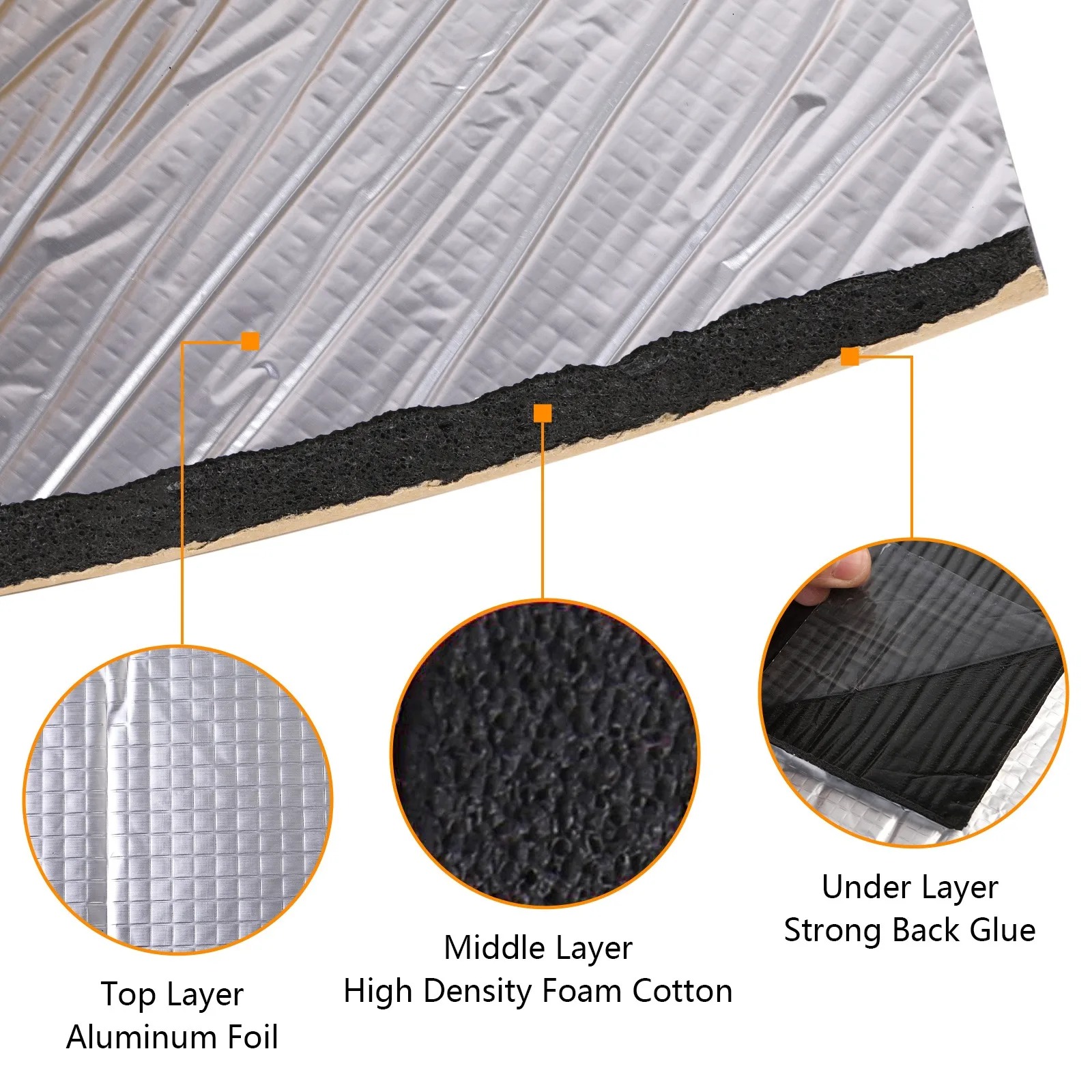 Podna Peredam Kebisingan Mobil Aluminium Foil Noise Insulation 2M 50cm - PD20