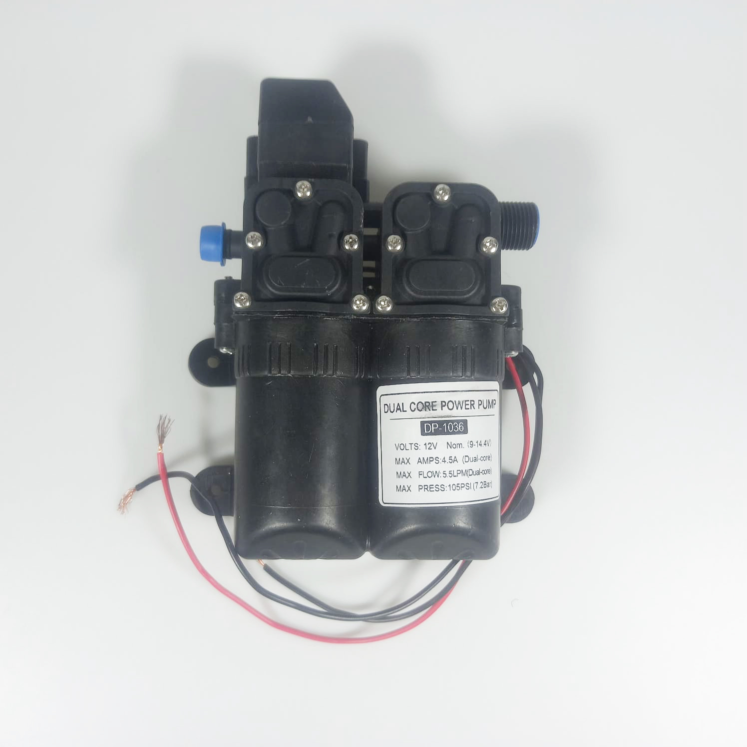 MUDEBI Pompa Air Elektrik Dual Core High Pressure Pump 12V 105 PSI - DP-1036