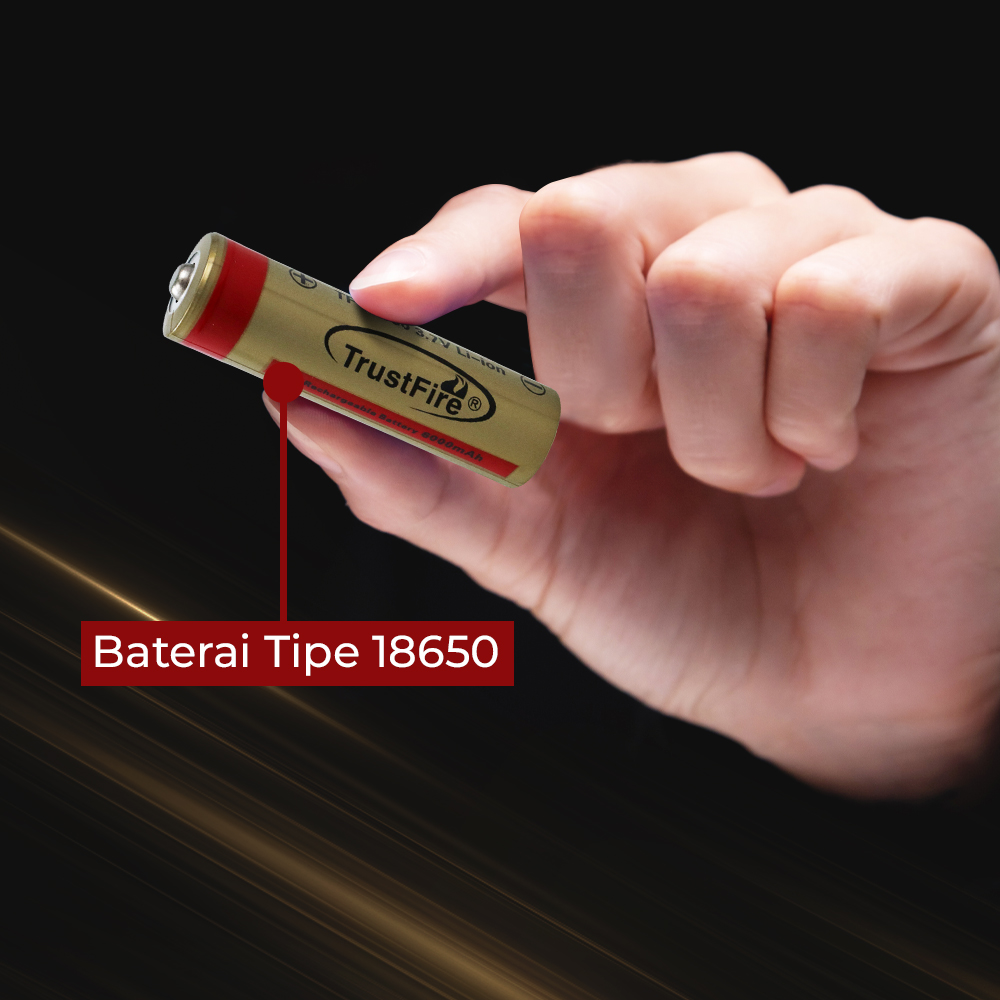 TrustFire Baterai Rechargeable 18650 Li-Ion 3.7V 6000mAh 1 PCS - BRC 18650