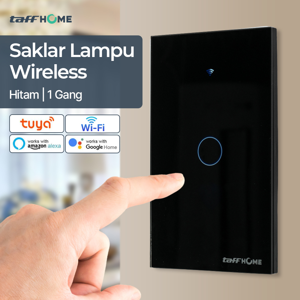 TaffHOME Saklar Lampu Wireless WiFi Remote Tuya Alexa Touch Control - TH72