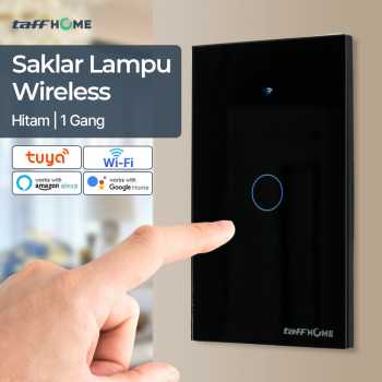 TaffHOME Saklar Lampu Wireless WiFi Remote Tuya Alexa Touch Control - TH72