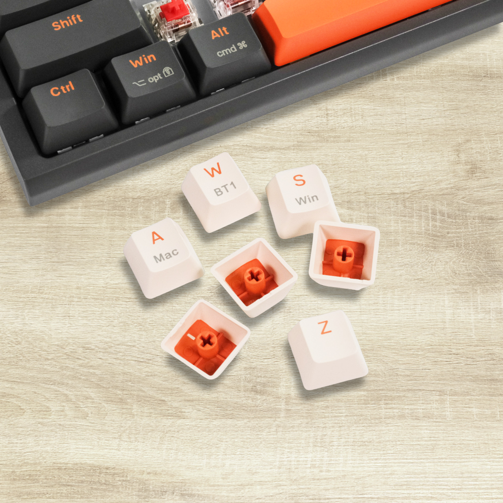 FREEWOLF Keyboard Gaming Wireless Mechanical Red Bluetooth 2.4GHz - M88