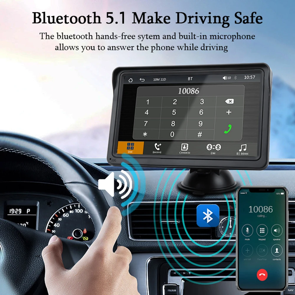Xtreamer Car Monitor Wireless Carplay Multimedia Display 7 Inch - XT86