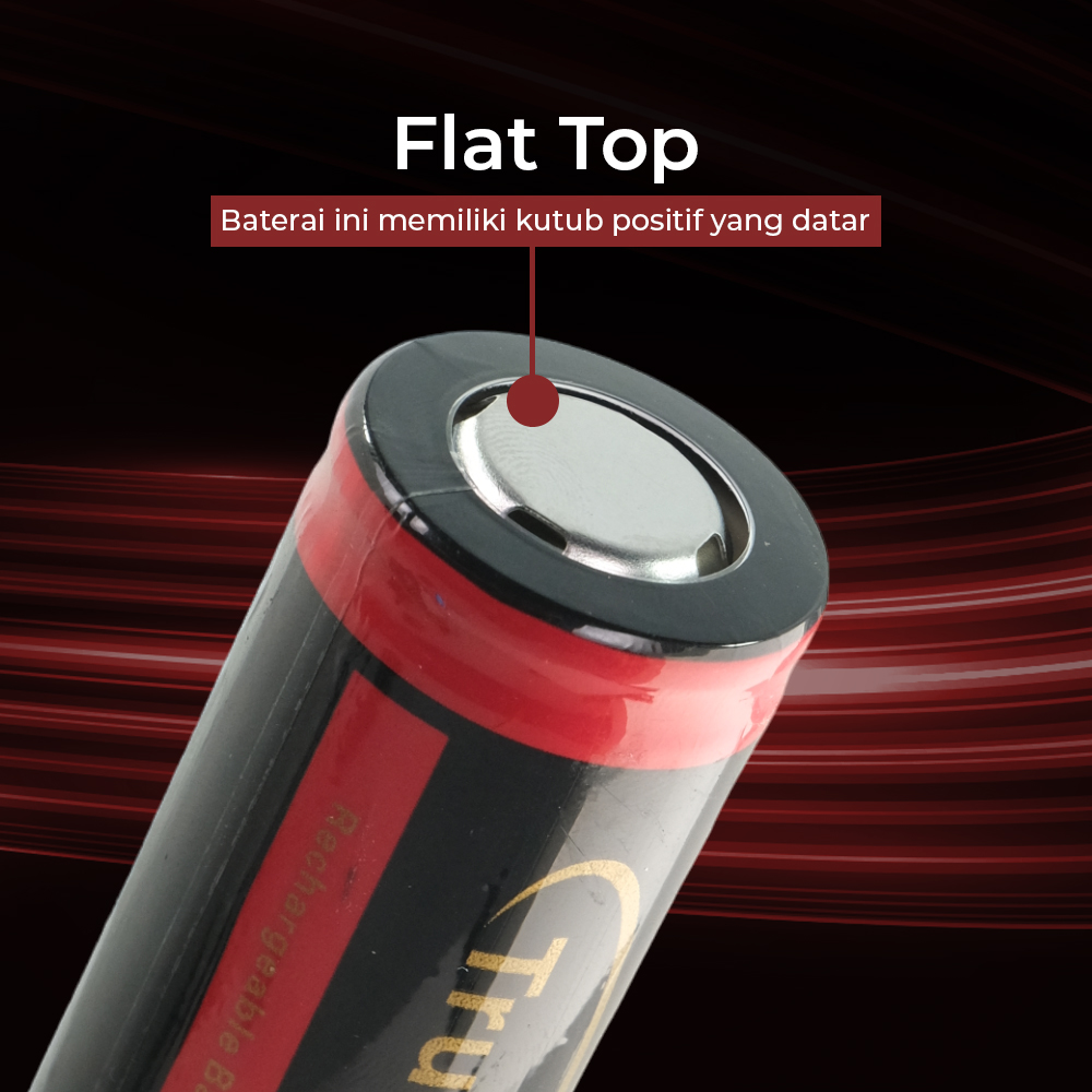 TrustFire Baterai Recharge 26650 Li-Ion 3.7V 5000mAh Flat Top 1 PCS - 1903SN35
