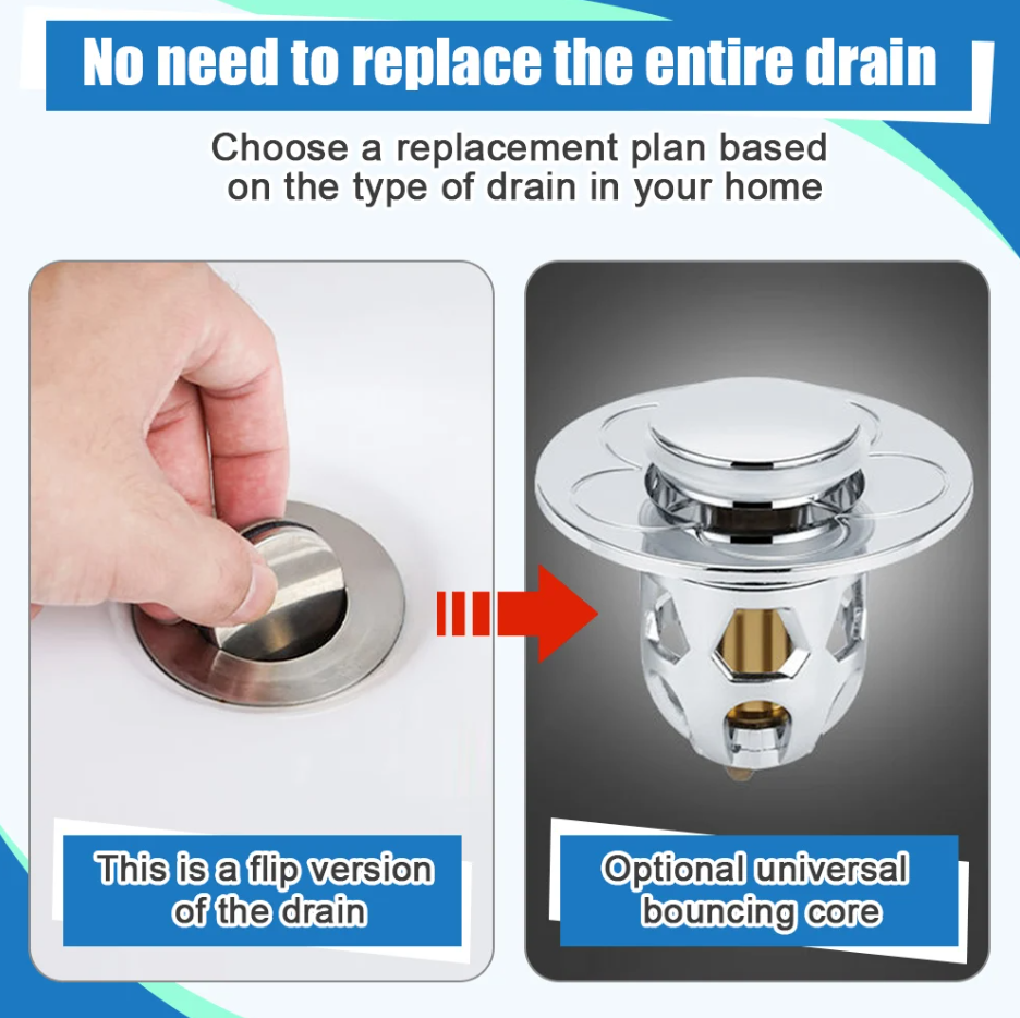 OABEE Kepala Pegas Penutup Drainase Wastafel Anti Bau Copper Core - OAB01