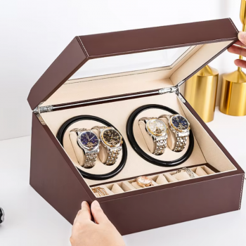 Rhodey Kotak Display Jam Tangan Automatic Winding Watch Box 4 Slot - EB220