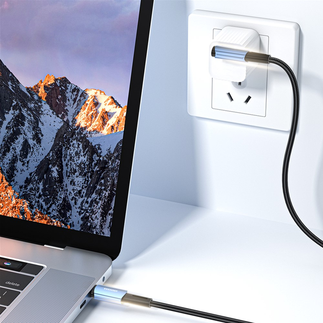 ESSAGER Kabel Data Type C to C PD Fast Charging L Shaped 5A 100W - ES-X23