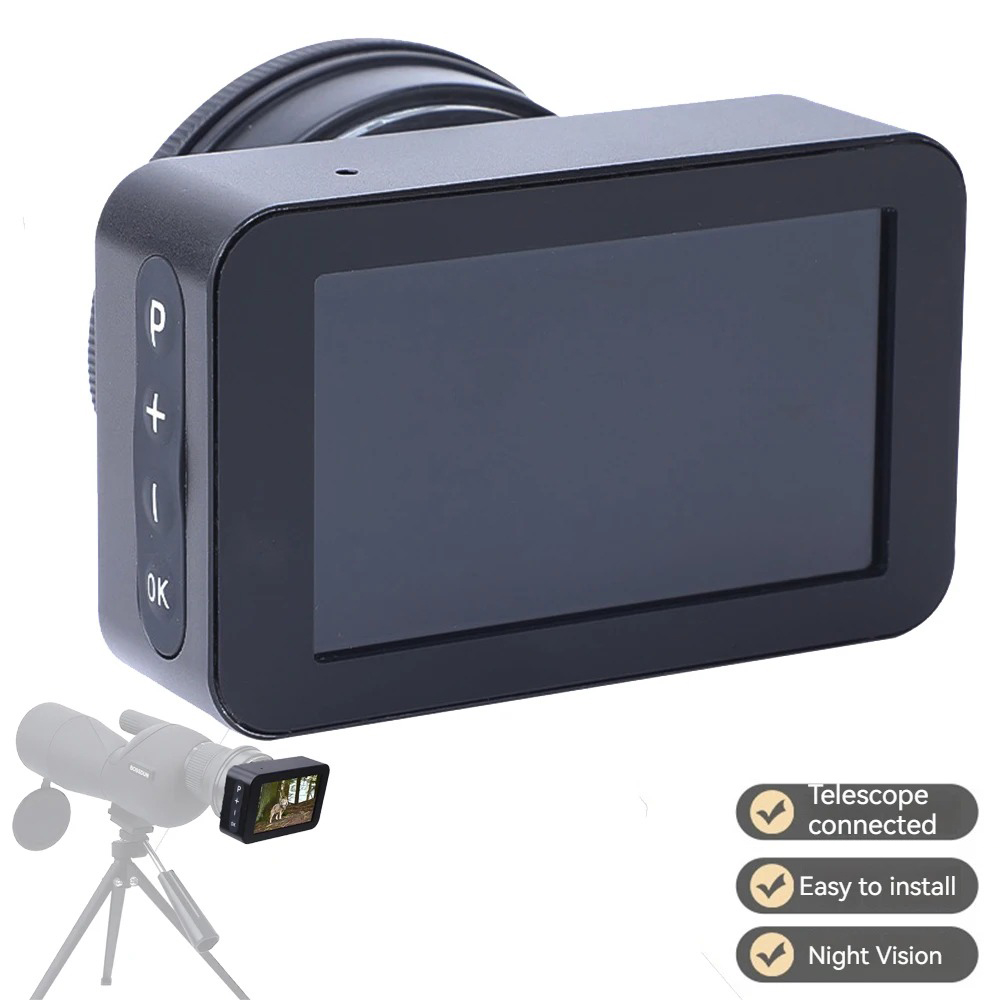 BOSSDUN Eyepiece Telescope Digital Camera 1080p 3 Inch Display - PB-46