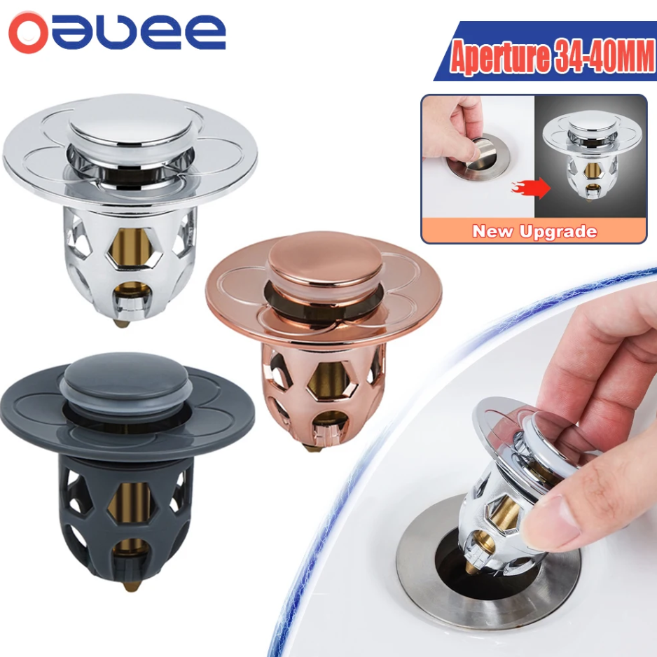 OABEE Kepala Pegas Penutup Drainase Wastafel Anti Bau Copper Core - OAB01
