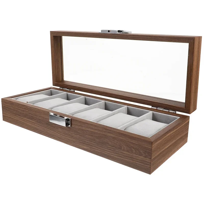 LuWei Kotak Penyimpanan Jam Tangan Storage Organizer Watch Box 6 Grid - SKW147